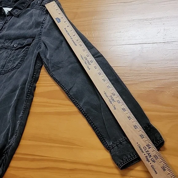 American Eagle Outfitters Black Button Down Shirt - Picture 6 of 9